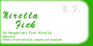 mirella fick business card